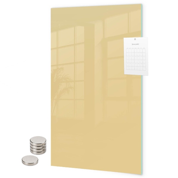 Glas magnettafel Cremefarben