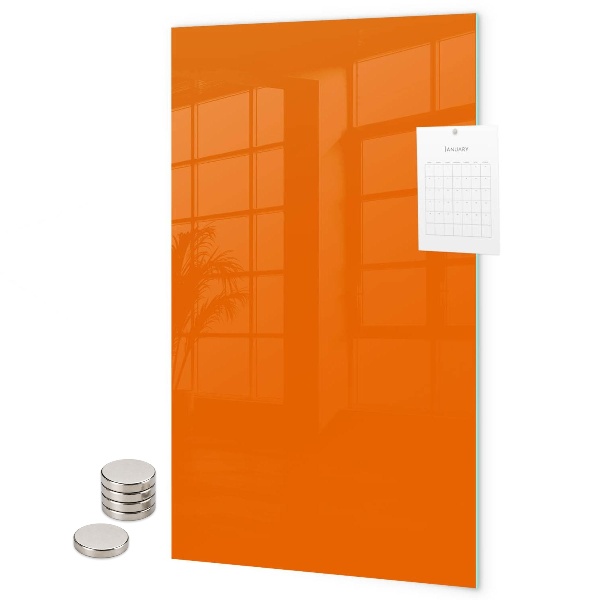 Glas magnettafel Orange Farbe