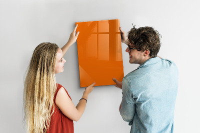 Glas magnettafel Orange Farbe