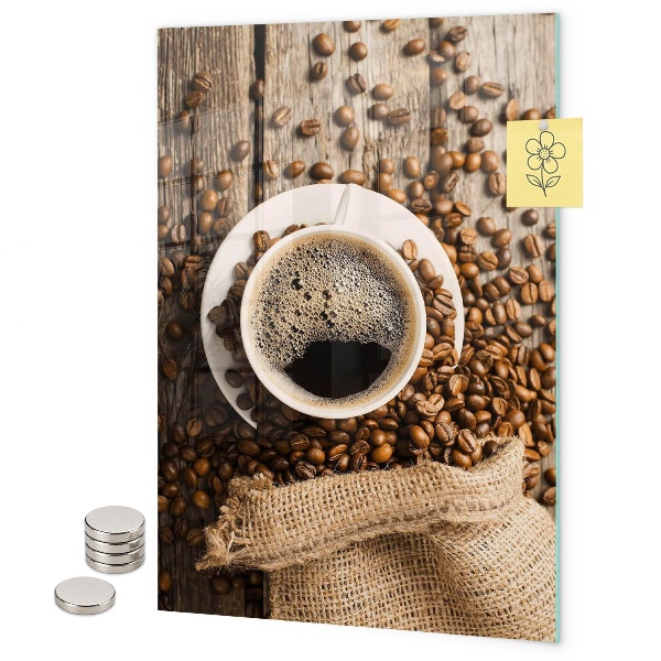 Glas magnettafel Kaffeebohnen