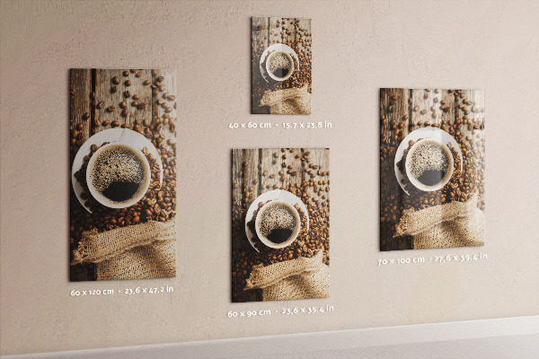 Glas magnettafel Kaffeebohnen