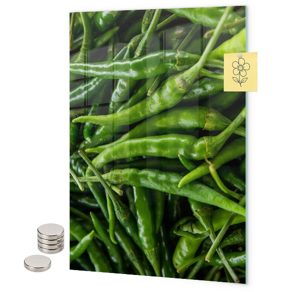 Glas magnettafel Grüner Pfeffer