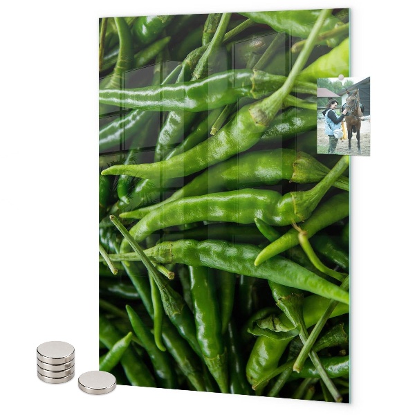 Glas magnettafel Grüner Pfeffer