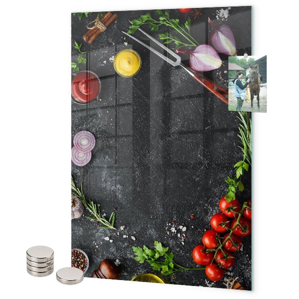 Glas magnettafel Geschmackstabelle