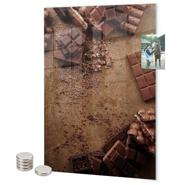 Glas magnettafel Schokoladenwürfel