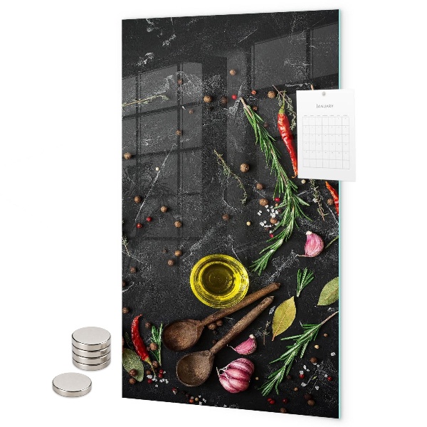Glas magnettafel Gewürzzusammensetzung