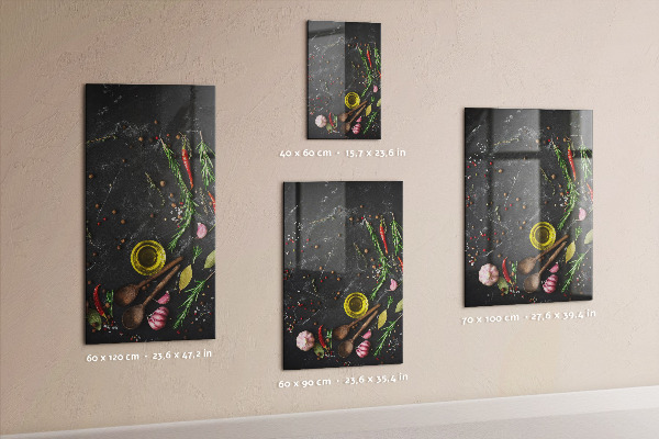 Glas magnettafel Gewürzzusammensetzung