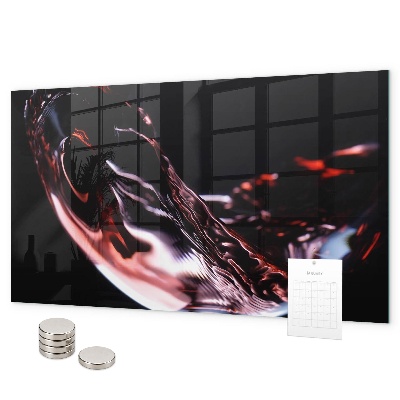 Magnettafel Glas Wein
