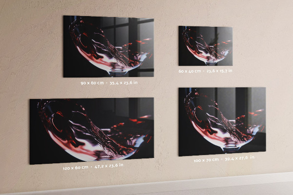 Magnettafel Glas Wein