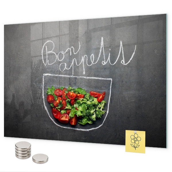 Magnettafel Die Inschrift Bon appetit