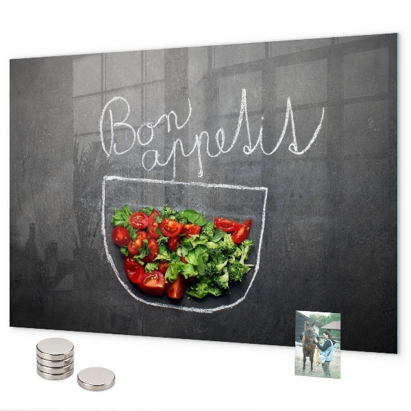 Magnettafel Die Inschrift Bon appetit