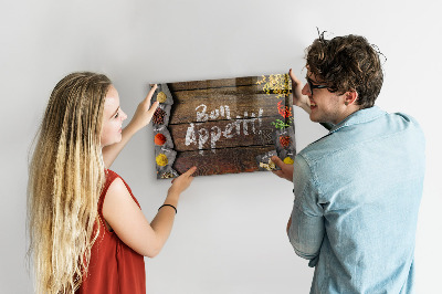 Magnettafel Guten Appetit-Inschrift