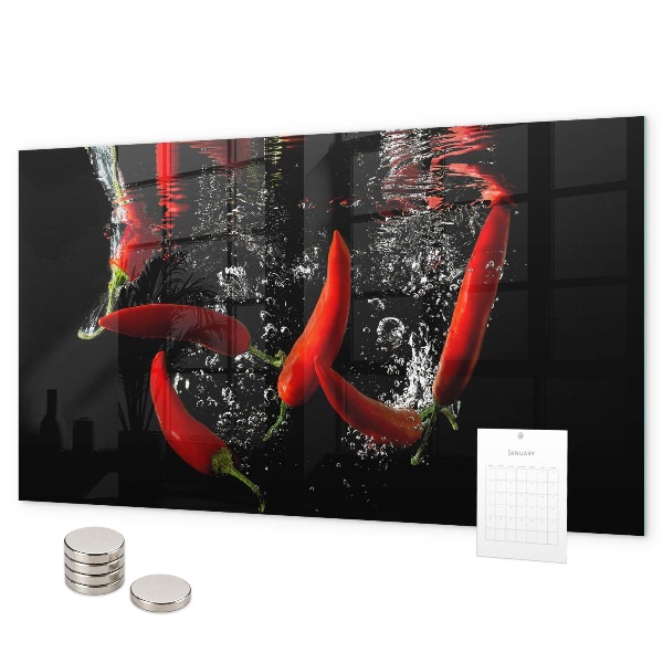Magnetwand Paprika in Wasser