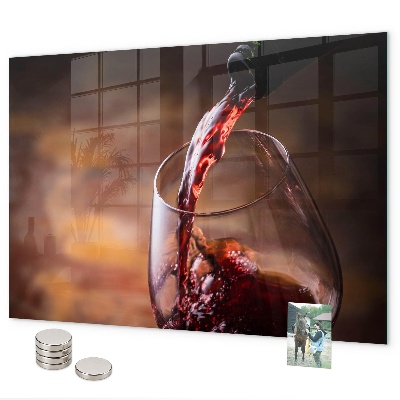 Magnettafel Ein Glas Wein