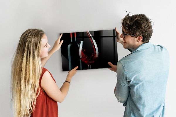 Magnettafel Eine Flasche Wein