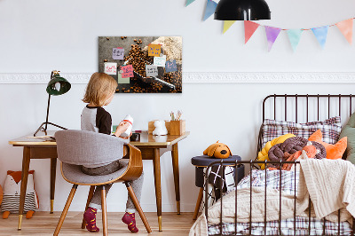 Magnettafel Eine Tüte frischer Kaffee