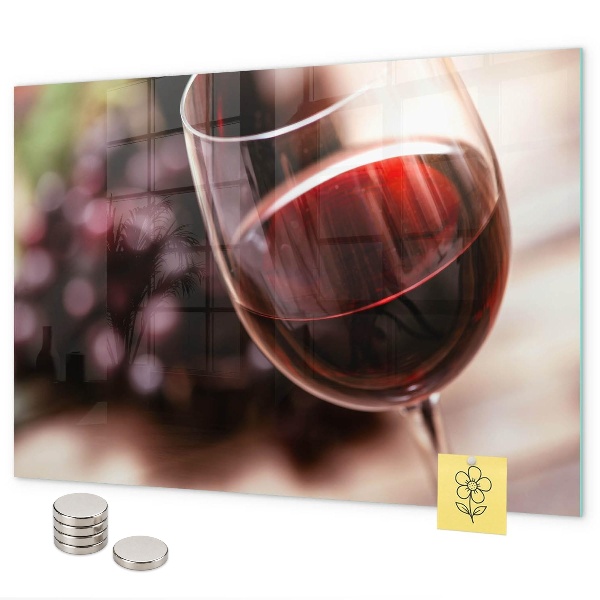 Magnettafel Ein Glas Rotwein