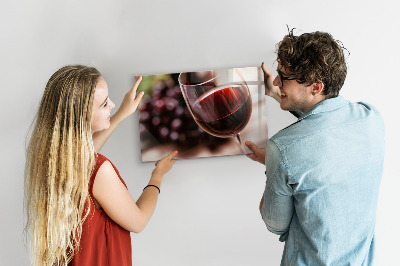Magnettafel Ein Glas Rotwein