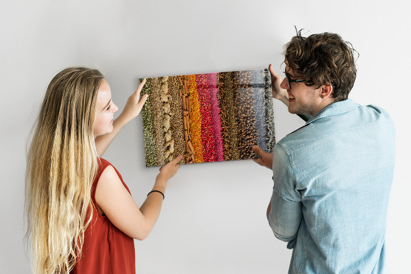 Magnettafel Reihen von Gewürzen