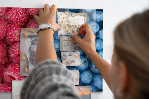 Magnetwand Blaubeeren und Himbeeren