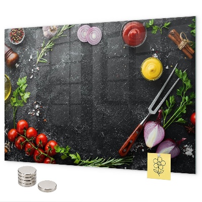 Magnetwand Gemüse auf der Theke