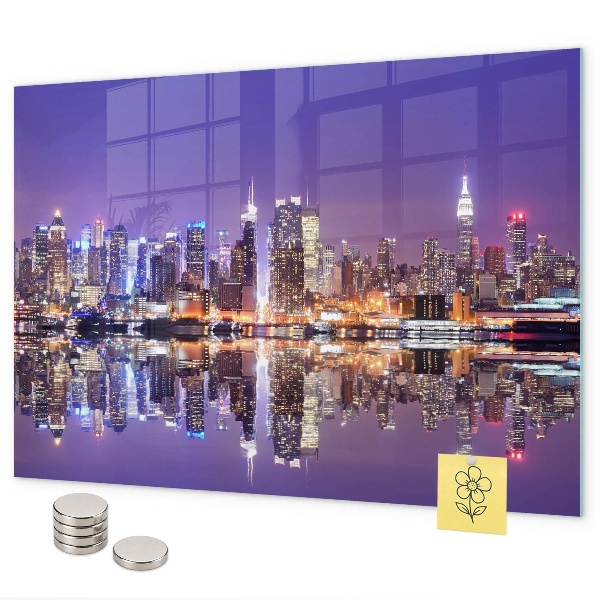 Magnettafel New York bei Nacht
