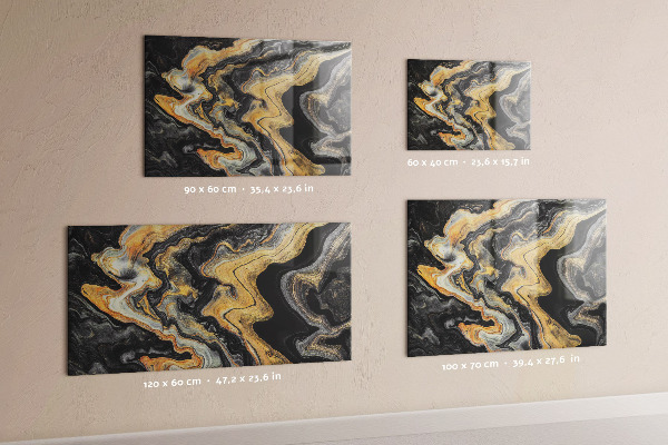 Magnettafel Goldener Marmor