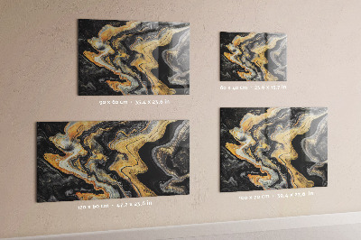 Magnettafel Goldener Marmor