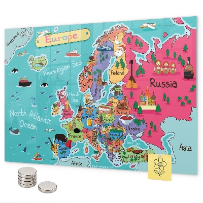 Magnetwand Karte von Europa