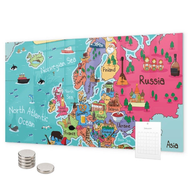 Magnetwand Karte von Europa