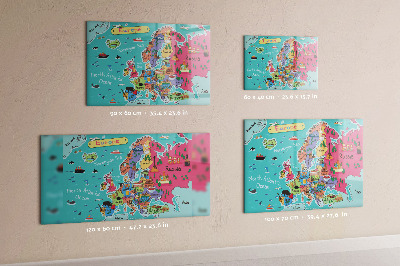 Magnetwand Karte von Europa