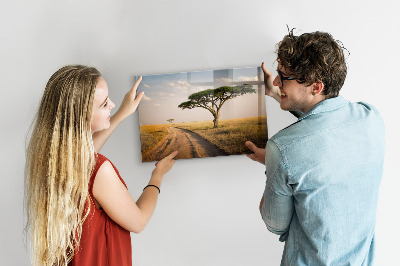 Magnetwand Afrikanische Landschaft