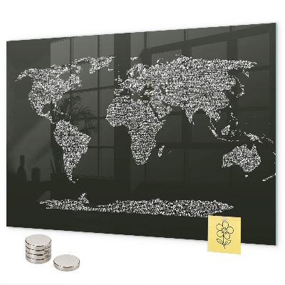 Magnettafel Namen der Kontinente