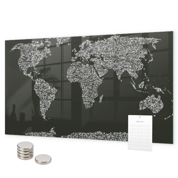 Magnettafel Namen der Kontinente