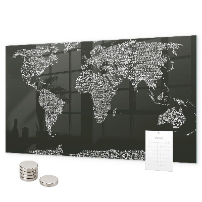 Magnettafel Namen der Kontinente