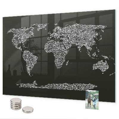 Magnettafel Namen der Kontinente