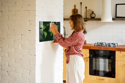 Magnetwand Grasige Weltkarte