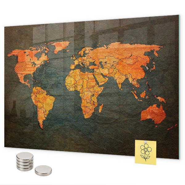 Magnettafel Weltkarte