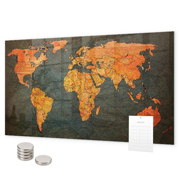 Magnettafel Weltkarte