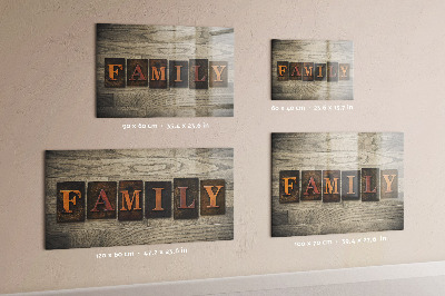 Magnetwand Familie von Inschriften
