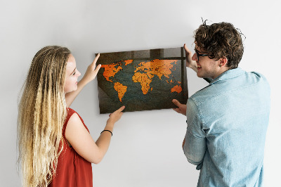 Magnettafel Weltkarte