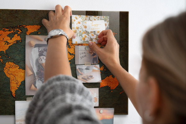 Magnettafel Weltkarte