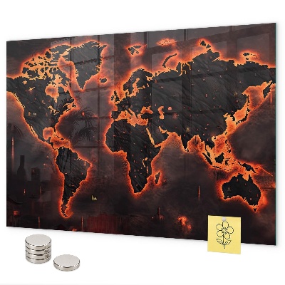 Magnettafel Weltkarte