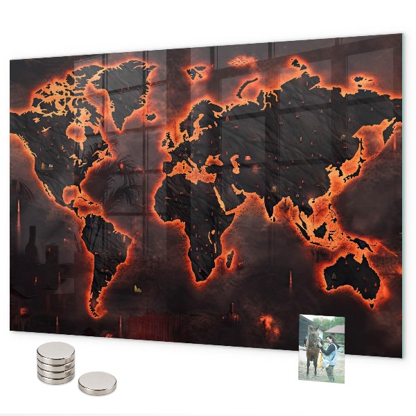 Magnettafel Weltkarte