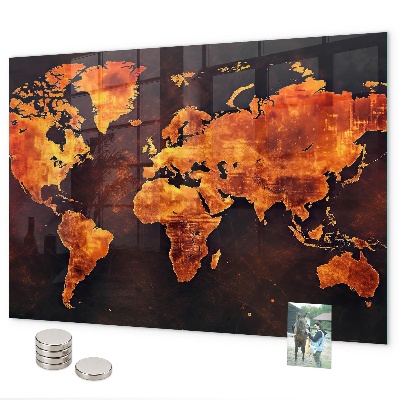 Magnetwand Weltkarte