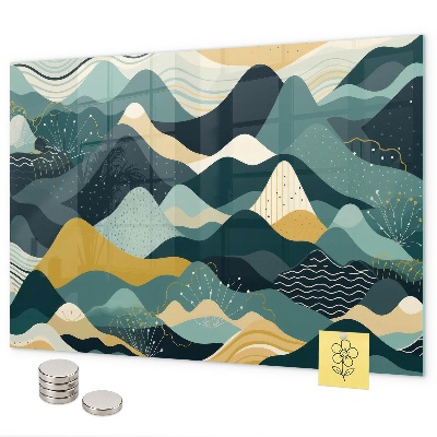 Magnetwand Illustrative Berge