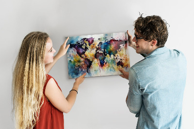 Magnettafel Aquarellkarte
