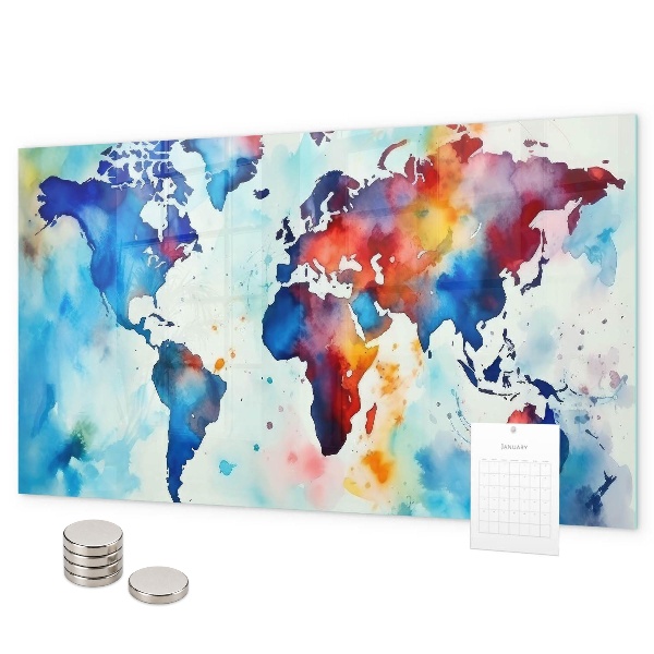 Magnettafel Gemalte Karte