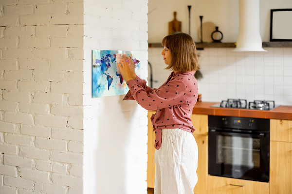 Magnettafel Gemalte Karte