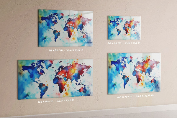 Magnettafel Gemalte Karte